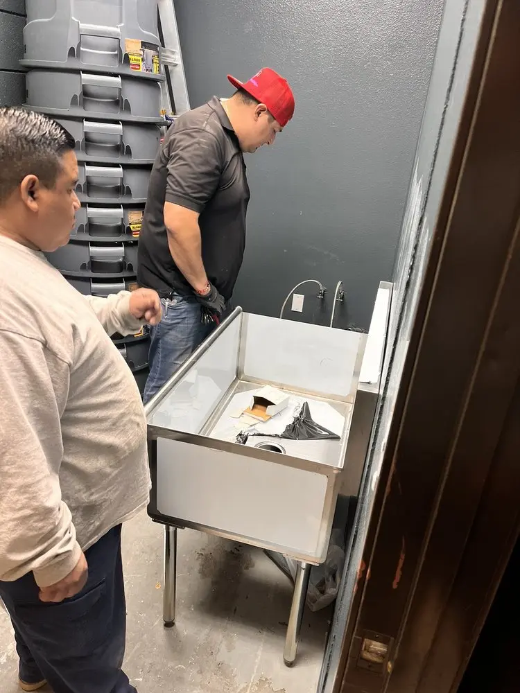 Commercial plumbing and sink installation in Willow